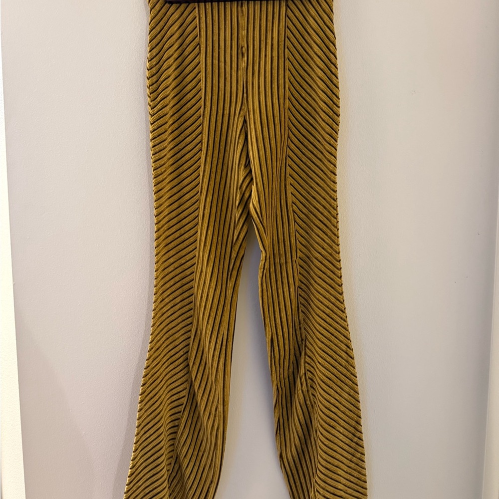 Free People Slim Pull-On Velvet Flare Pants - Picture 3 of 5